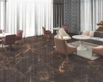 Gạch Ấn Độ Vân Đá Cẩm Thạch Nâu Bóng Tia Chớp Vàng Golden Brown 60x120cm - Ảnh 2