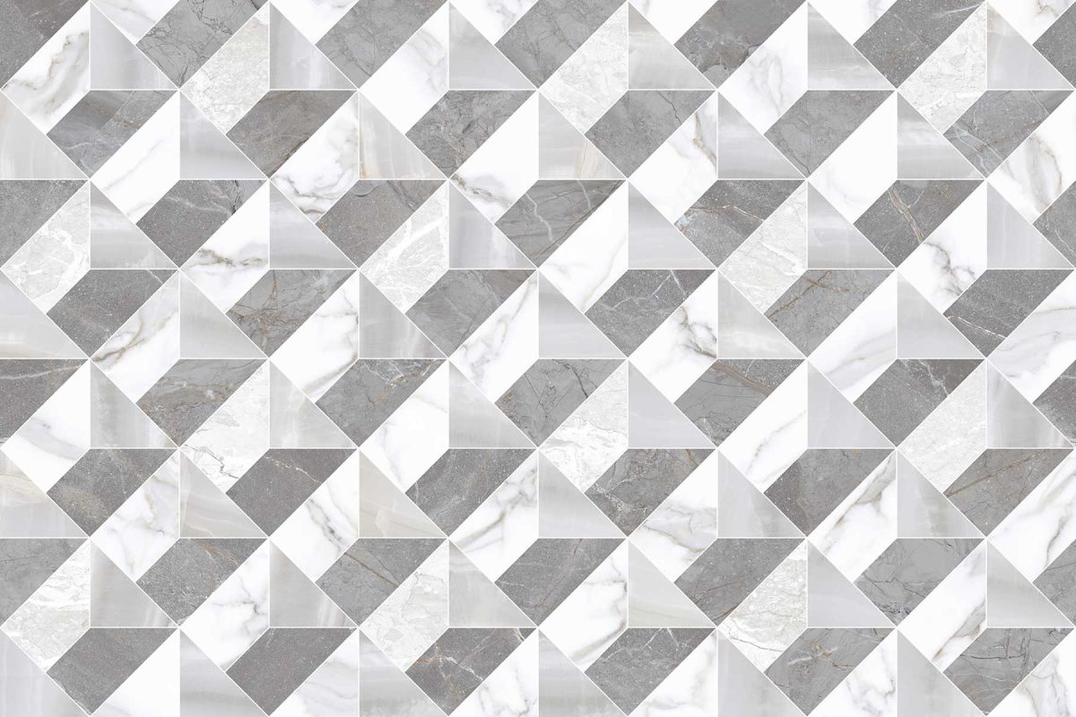 Gạch Ấn Độ Trang Trí Vân Đá Marble Phối Xám Trắng Kích Thước Lớn Forza Der 3 - Ảnh 3