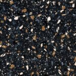 Gạch Vân Đá Terrazzo Cao Cấp Đen Mờ Hạt Cam, Kem Pax Dark 60x120