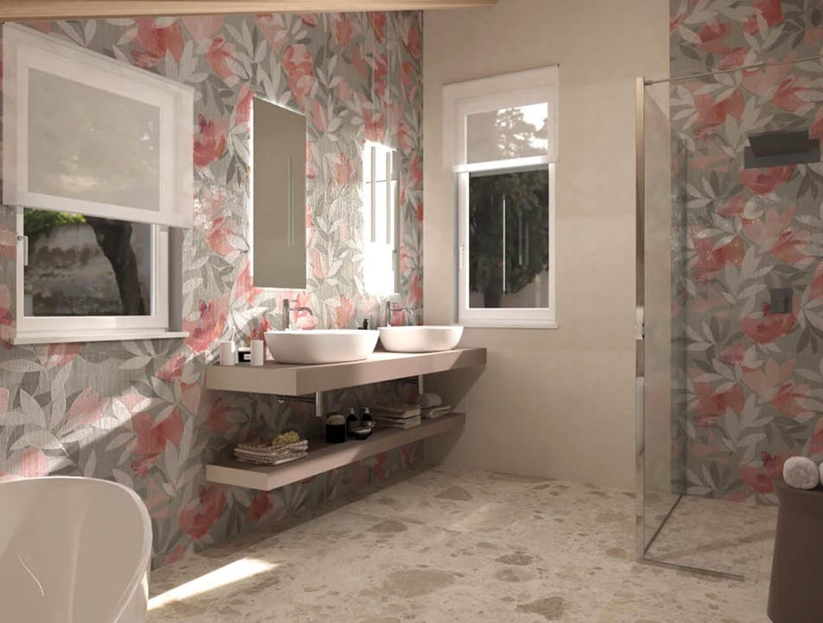 Gạch Tranh Ý Trang Trí Flower Soft 80x160 - Ảnh 5