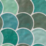Gạch Mosaic Tây Ban Nha Vảy Cá 31x31cm Ốp Trang Trí, Lát Hồ Bơi Tông Xanh Đa Sắc 31SCMO-GA