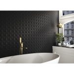 Gạch Tây Ban Nha Mờ Màu Đen Mờ 33x33cm Ốp Trang Trí 3D Thiết Kế Hình Tam Giác 33DENETR - Ảnh 4