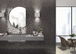 Gạch Mosaic 31x31cm Ốp Tường Trang Trí Chip Hình Tròn Vân Kim Loại Màu Đen Nâu 31CIMEMO - Ảnh 2