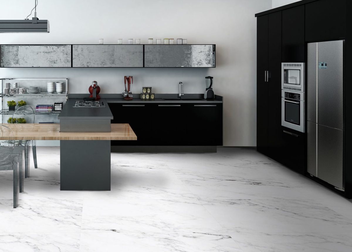 Gạch 60x60cm Bóng Thiết Kế Đá Marble Trắng Renoire Vân Đen 12 Mặt Ngẫu Nhiên 60REMA-G - Ảnh 2