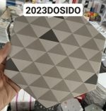 Gạch bông lúc giác xám hoa văn tam giác đậm nhạt Do-Si-Do Sencillo 200x230mm
