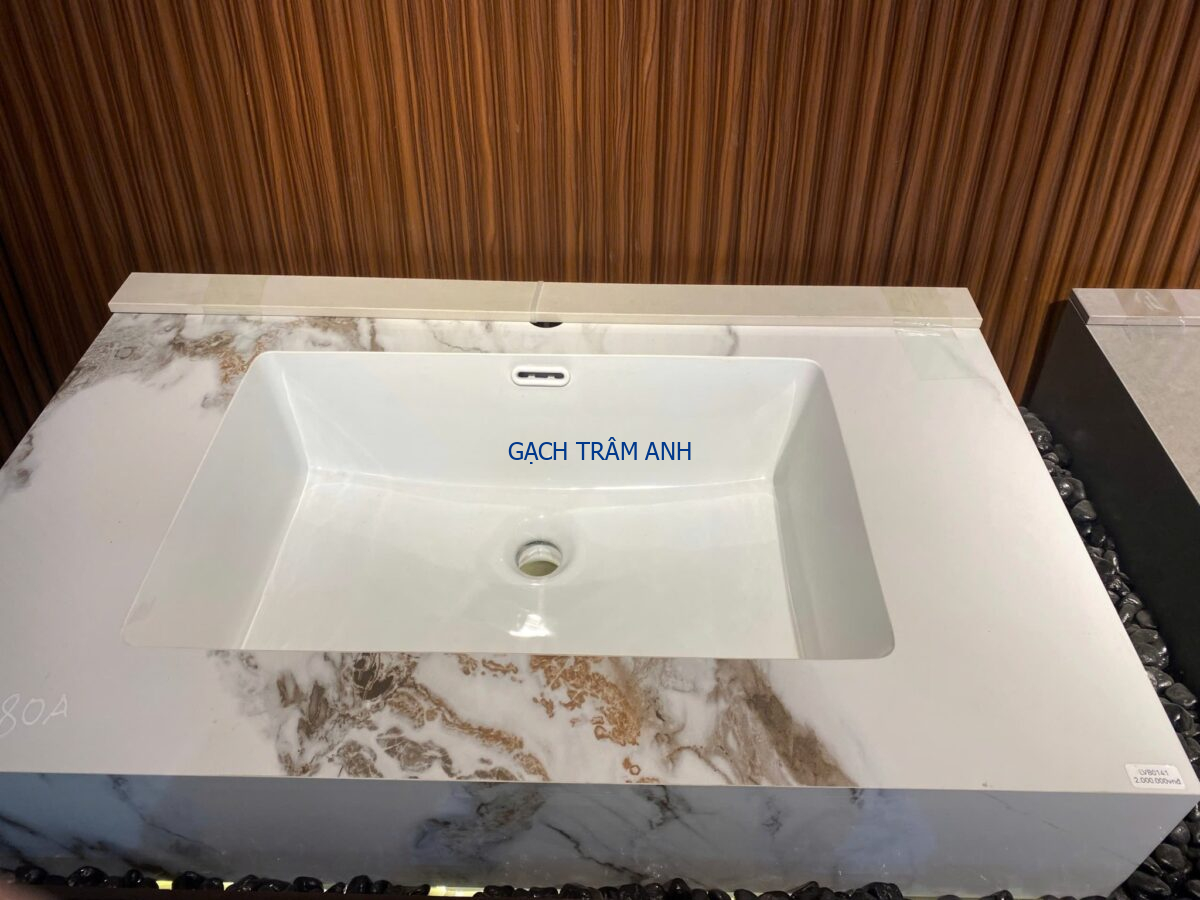 BÀN LAVABO ĐÁ NHÂN TẠO VÂN MARBLE CAO CẤP - Ảnh 8