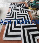 Mosaic Đá Trắng Đen Hình Tangram – Nghệ Thuật Hình Học Gây Mê Mẩn Mọi Không Gian - Ảnh 2