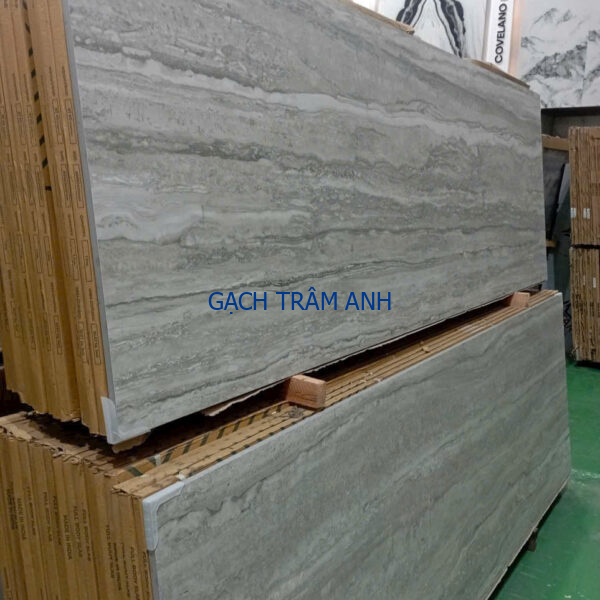 ĐÁ CÔNG NGHỆ CAO 80X320CM VÂN ĐÁ TRAVERTINE MẶT MỜ MÀU XÁM TUYỆT ĐẸP DÀY 15 LY