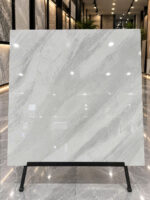 Gạch bóng lát sàn nhập khẩu cao cấp 100x100cm vân đá cẩm thạch marble kem xám trắng - Ảnh 16