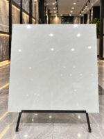 Gạch bóng lát sàn nhập khẩu cao cấp 100x100cm vân đá cẩm thạch marble kem xám trắng - Ảnh 10
